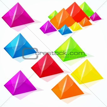 Abstract vector pyramids.