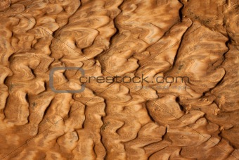Rippled wet sand background or texture