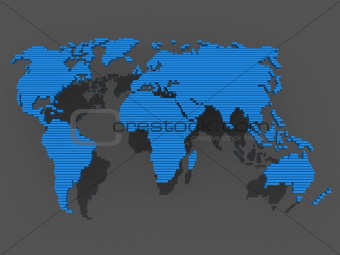 world map black blue