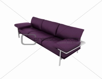 isolated couch over white background 