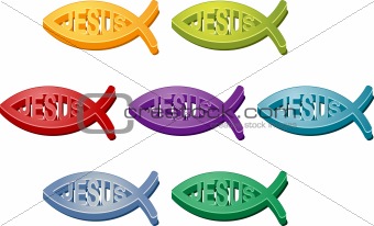 Jesus Christian fish symbol