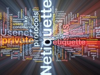 Netiquette background concept glowing