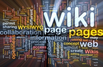 Wiki pages background concept glowing
