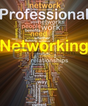 Professional networking background concept glowing
