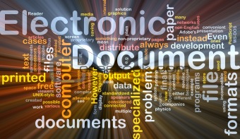 Electronic documents is bone background concept glowing
