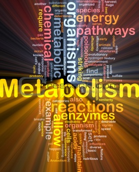 Metabolism metabolic background concept glowing