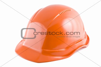 Protective helmet on the white background.