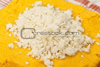 Polenta with cottage cheese