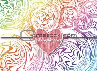 Swirl Background with Label. Vector