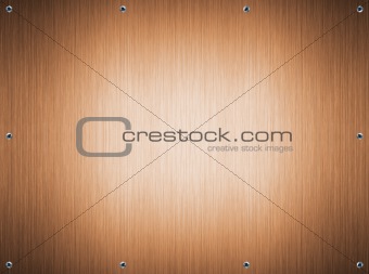 bronze metal plate and screw for background