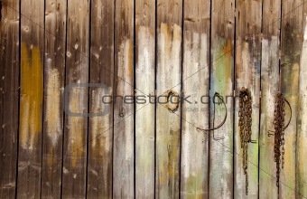 old painted boards wall background