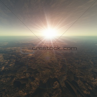Cracked Earth Horizon Background