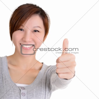 Happy Asian young woman