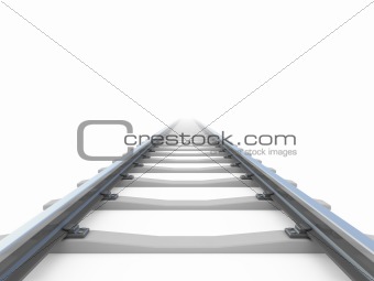 Railway isolated on white