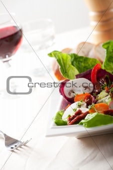 detail of fresh mixed salad