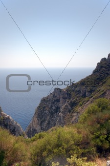 Cliffs around Corfu, Greece