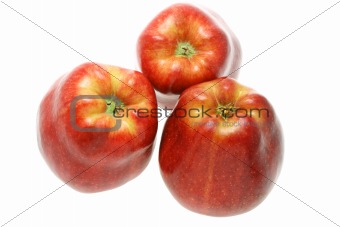 Underside of red apples