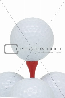 Golf balls and tee