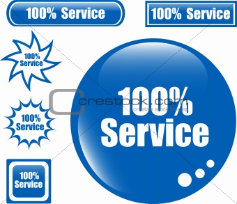 SERVICE 100% Web Button
