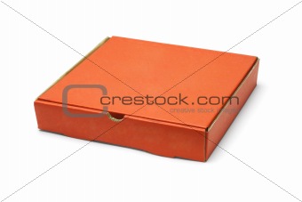 Orange color pizza takeaway box
