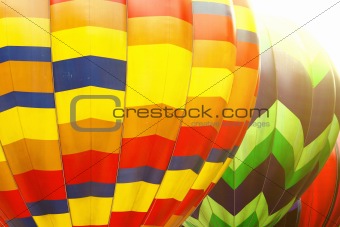Photo of color hot air balloon and sunny day 