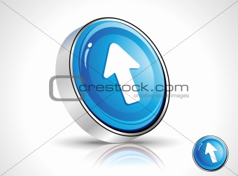 abstract blue shiny cursor icon 