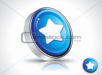 abstract blue shiny star icon