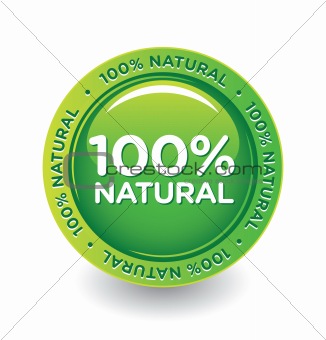 Vector Green 100 % Natural Label