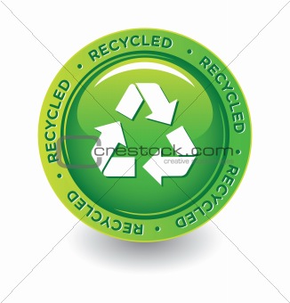 Vector Green Recycle Label