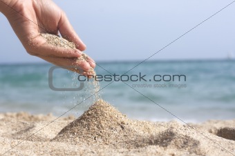 hand with sand