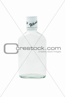 Empty whisky glass bottle