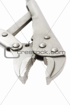 Close up of locking grip pliers