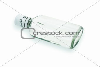 Empty whiskey bottle