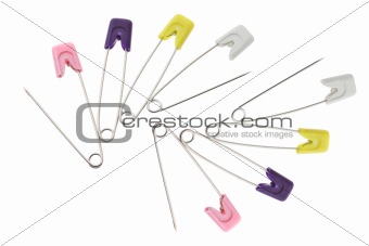 Multicolor safety pins