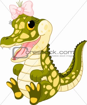 Baby girl crocodile