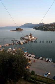 Pontikonisi area at Corfu island, Greece