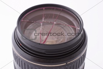 Broken UV lens filter