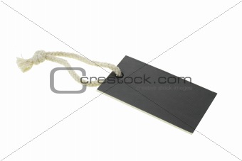 Black blank cardboard paper label