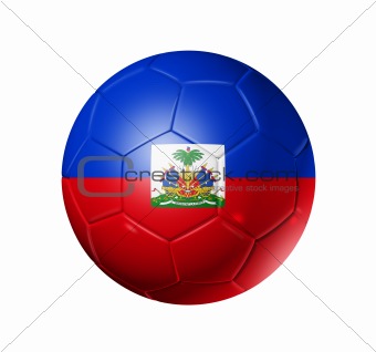 Soccer football ball with Haiti flag