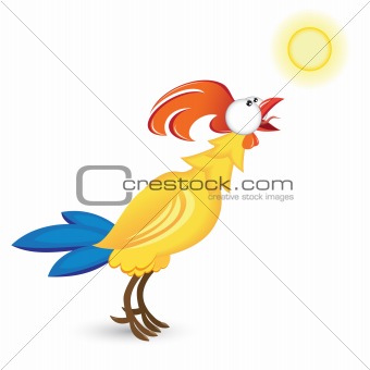 Cock and the sun