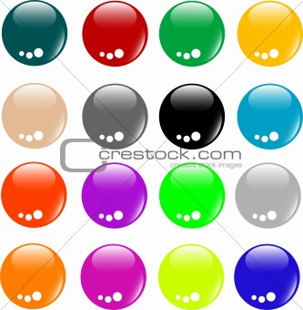 Empty Colored web button collection