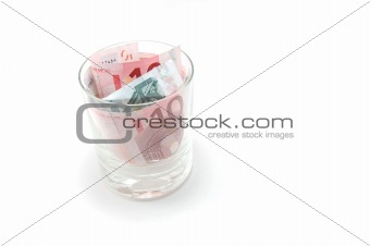 Money in glass