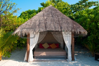Beach Cabana on a maldivian island