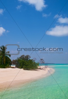 unspoilt tropical beach