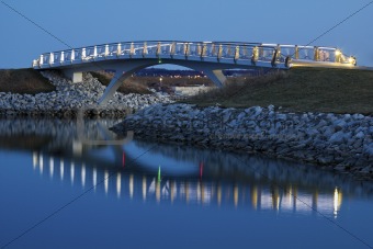 Little bridge by the Lakefront in Milwaukee