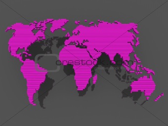 world map black purple