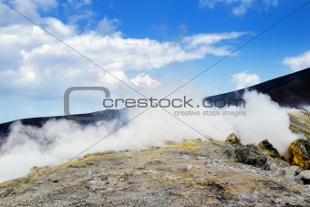 Sulfur smoke, Vulcano island, Lipary, Sicily