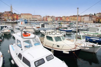 boats in Rovinj marina, Istria, Croatia