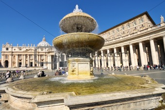 The Saint Peter's Basilica in Vatican