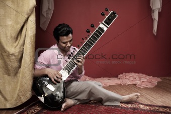 Young Sitar Musician